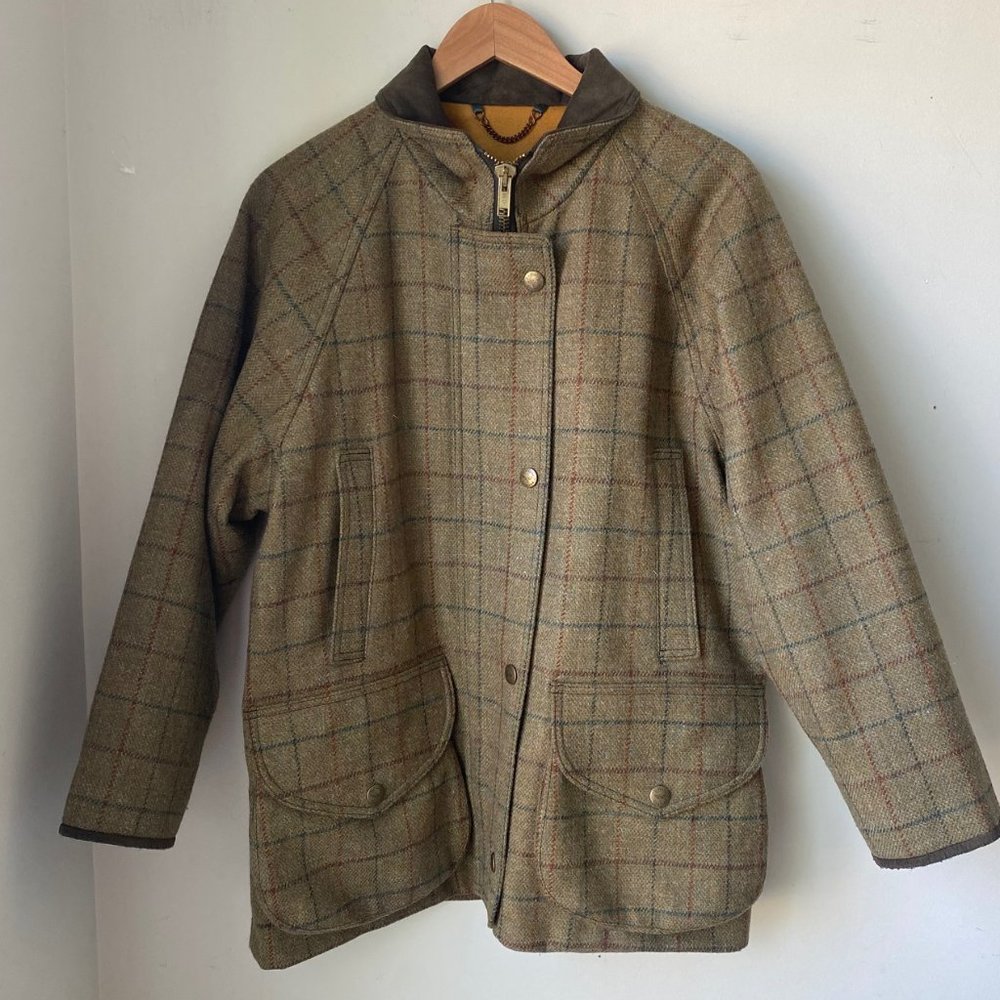 Chrysalis Country Clothes Wool Tweed Coat, Made in England, Size 10